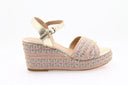 Platform Sandals - Beige/Pink