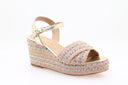 Platform Sandals - Beige/Pink