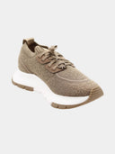 Knit Bouclé Sneakers - Camel