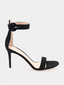 Sandales Gianvito Rossi Portofino 85 en cuir suède noir avec bride à la cheville