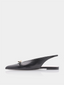 Bow Flat Slingback - Noir