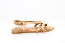 Flat leather sandals - Beige