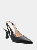 GEIR Escarpin slingback en cuir - Noir
