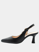 GEIR Escarpin slingback en cuir - Noir