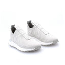 Women's low-top sneakers in knit with embossed logo - Grey