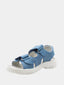 Sandales ouvertes enfant à brides avec étoile orange - Bleu azur