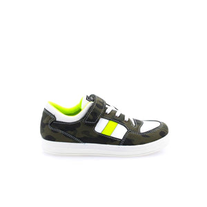 PRIMIGI - Baskets basses Garçon anatomique - Blanc et impression militaire