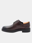 ROBERTO SERPENTINI - Derby Homme en cuir lisse - Marron foncé