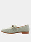 Mocassins en raphia - Vert Pale