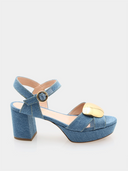 Deirdre Plateau Sandal - Bleu