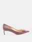 escarpin Rupert Sanderson Osella rose parme cuir de veau bout pointu talon 5,5 cm