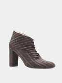 Lace-up Ankle Boots - Brown