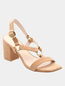 Heeled Sandals - Beige