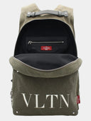 Leather Backpack - Military Green