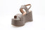 VICENZA - Sandales Plateforme en cuir - Marron