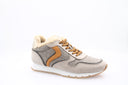 Leather Sneakers - Beige and Grey