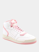 SL80 Mid-Top Sneaker - White and Pink