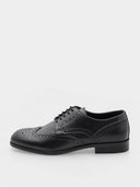Derbies brogue en cuir à bout fleuri – Noir - Chaussures Homme Marque Italienne Baldinini 