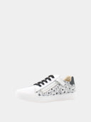 Lage sneakers met print voor kinderen - Wit en zwart