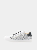 Lage sneakers met print voor kinderen - Wit en zwart