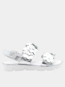 Sandals with decorative flowers - Grey